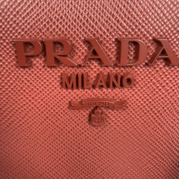 Prada Monochrome Fuoco Saffiano Cuir Tote - Picture 10 of 16